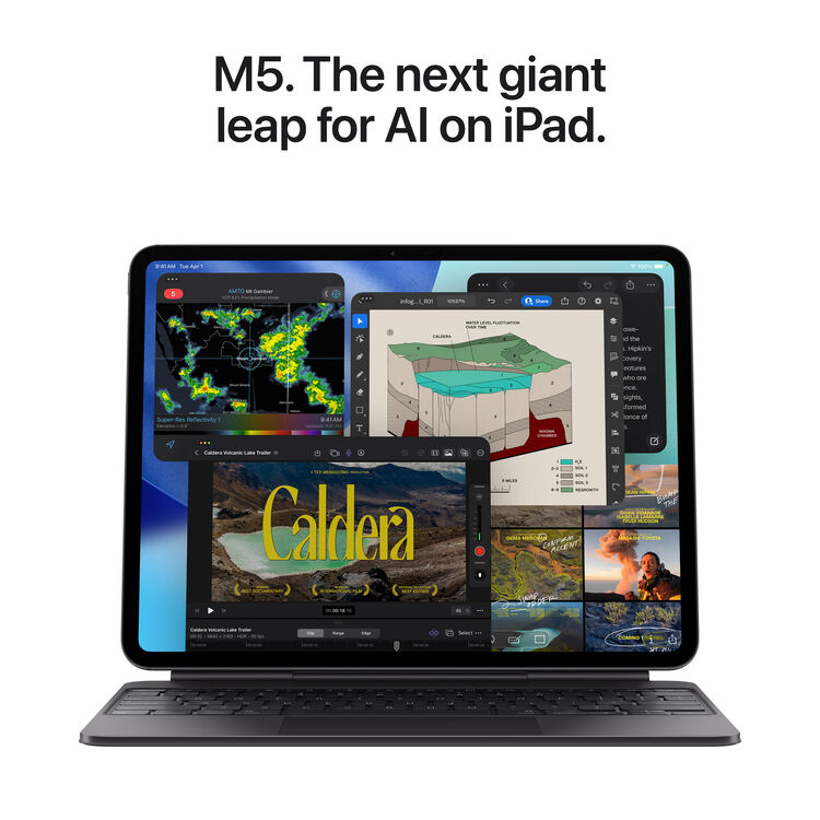 Apple 13" iPad Pro M5 Chip (Standard Glass, 256GB, Wi-Fi Only, Space Black)